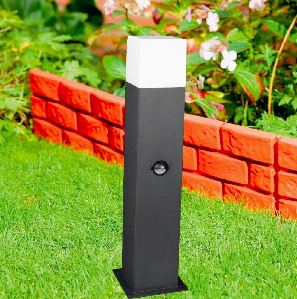 Lampione giardino alluminio – E27 sensore movimento IP44 - ambraled