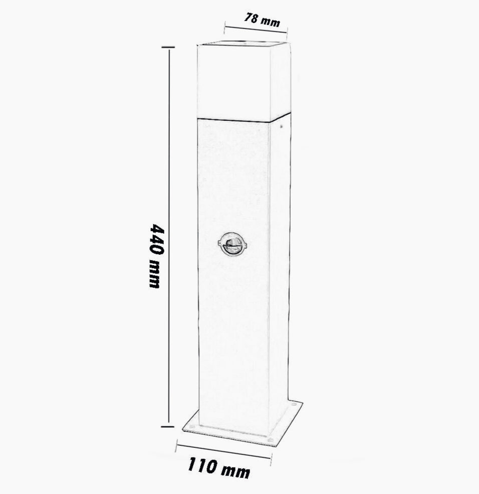 Lampione giardino alluminio – E27 sensore movimento IP44 - ambraled