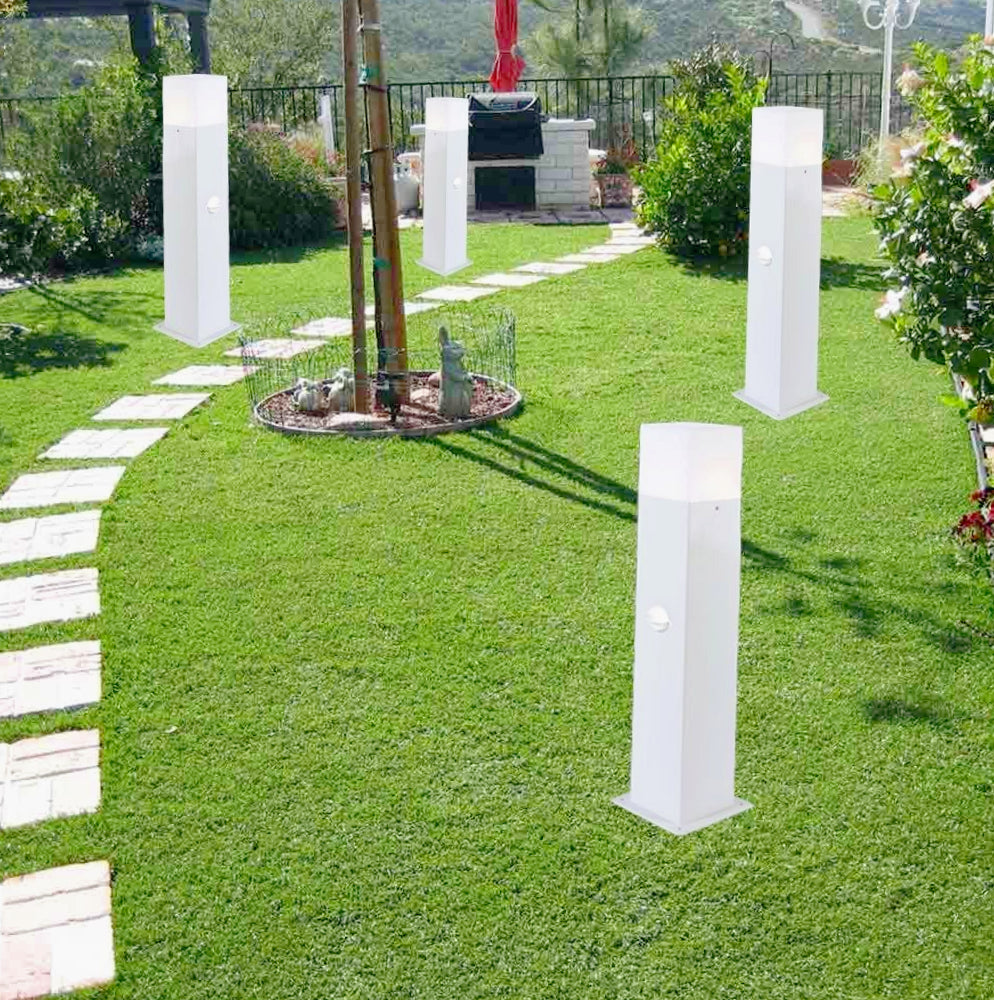 Lampione giardino alluminio – E27 sensore movimento IP44 - ambraled