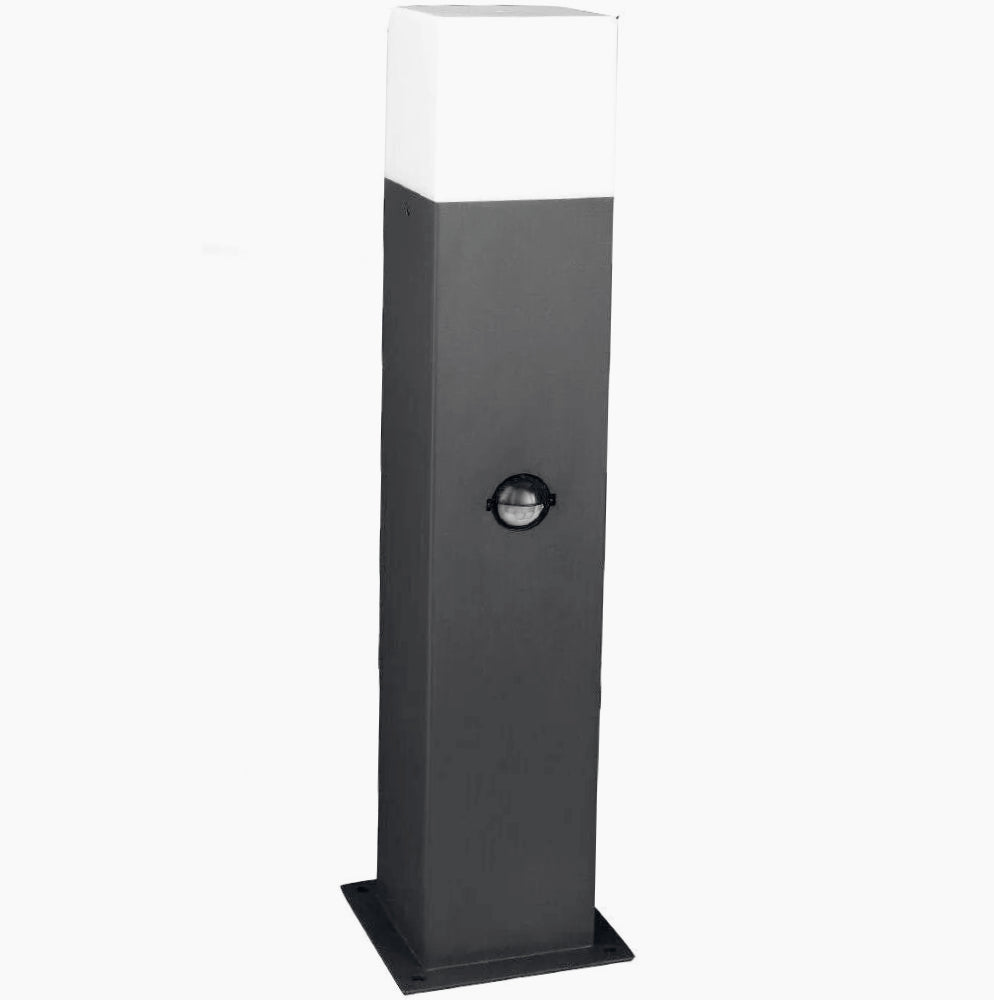 Lampione giardino alluminio – E27 sensore movimento IP44 - ambraled