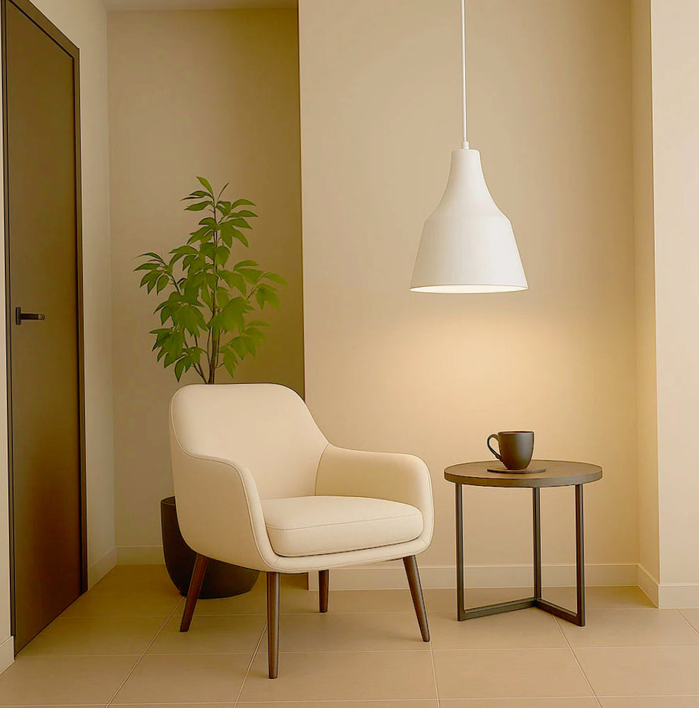 Lampadario a sospensione con paralume a cupola – Attacco E27 - ambraled