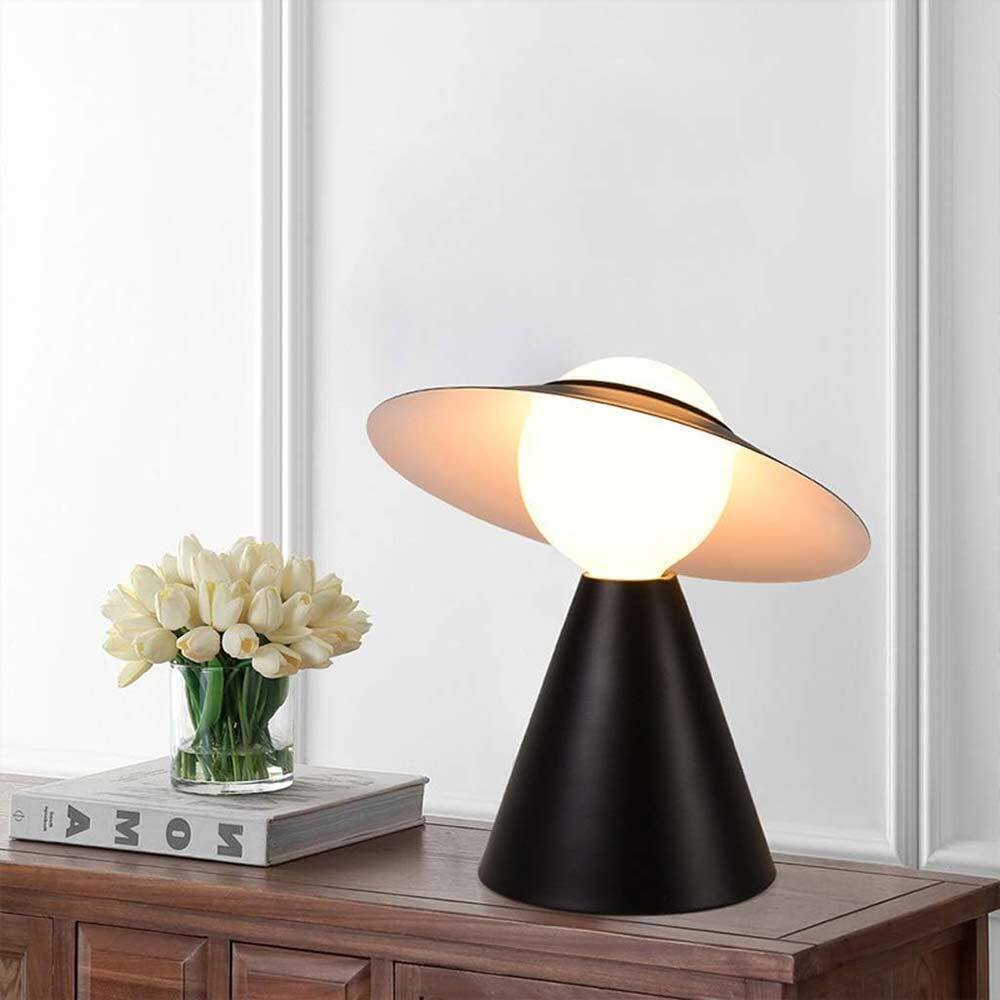 Lampada da tavolo decorativa – Con paralume a cappello orientabile e attacco E27 - ambraled