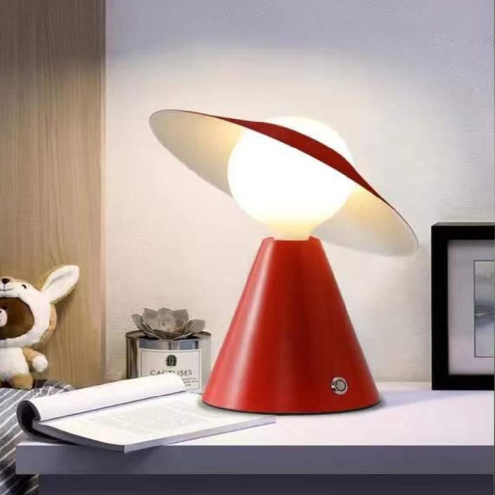Lampada da tavolo decorativa – Con paralume a cappello orientabile e attacco E27 - ambraled