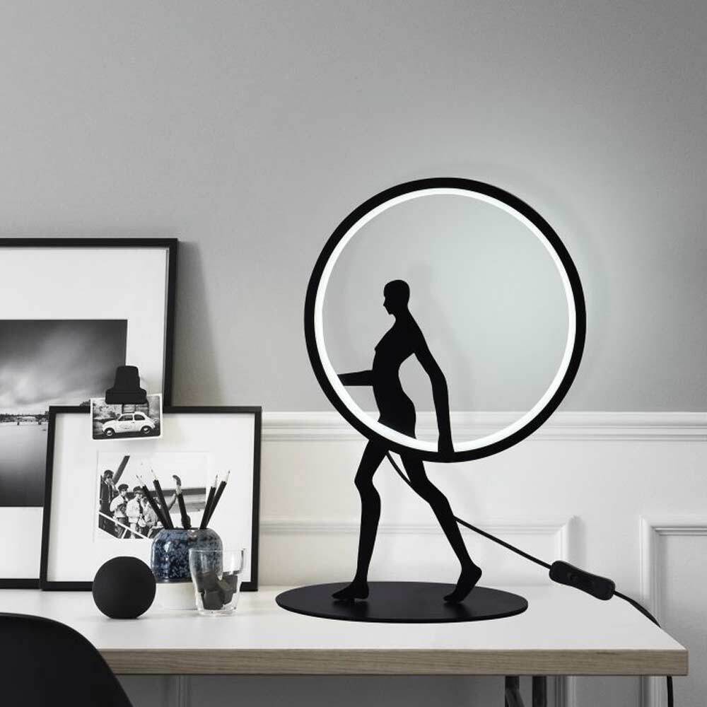 Lampada da tavolo decorativa – Scultura a forma di corpo uomo, 9W LED "Lume" - ambraled