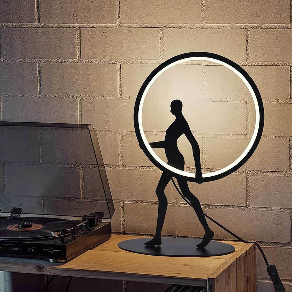 Lampada da tavolo decorativa – Scultura a forma di corpo uomo, 9W LED "Lume" - ambraled