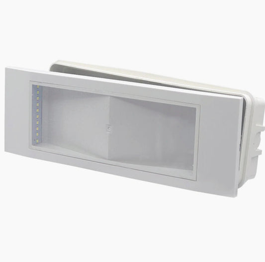 Lampada LED da incasso di emergenza 5W – Bianca fredda 6500K con 4 pittogrammi di sicurezza - ambraled
