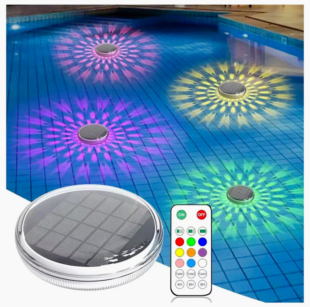 Lampada galleggiante RGB a pannello solare – Impermeabile IP67 per piscina e laghetto - ambraled