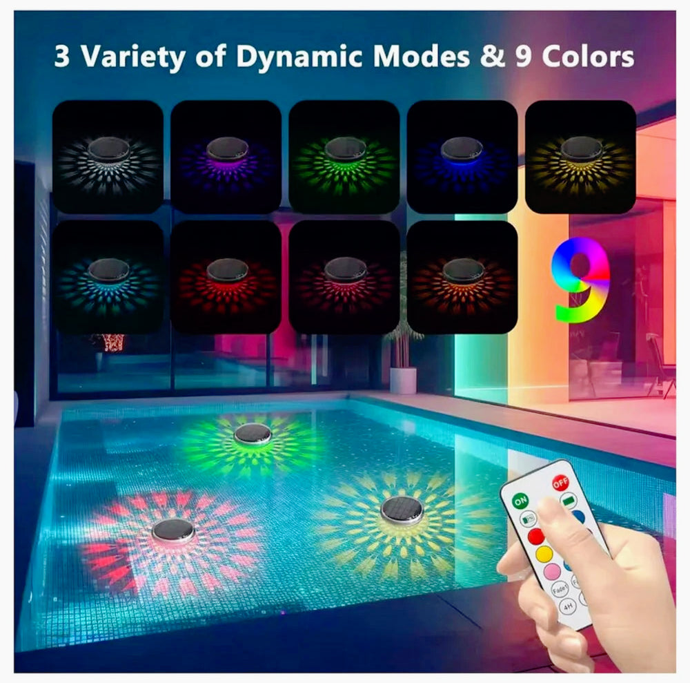 Lampada galleggiante RGB a pannello solare – Impermeabile IP67 per piscina e laghetto - ambraled