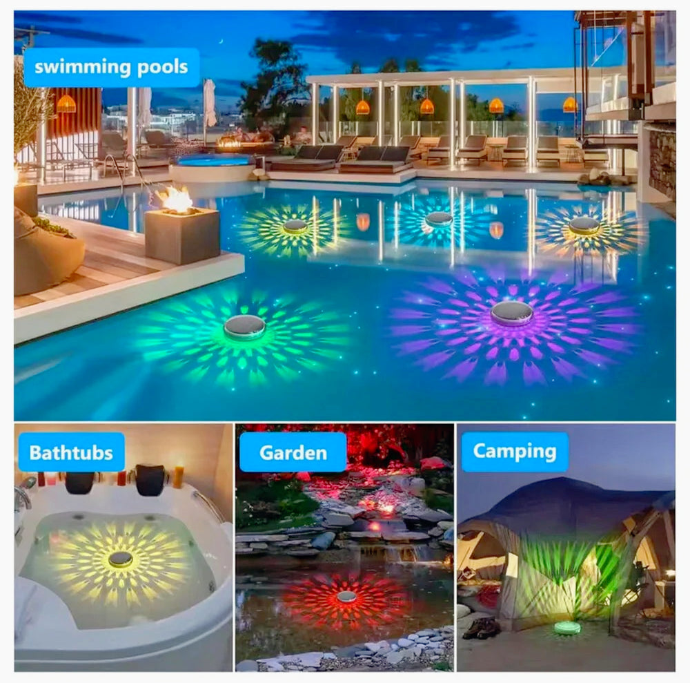 Lampada galleggiante RGB a pannello solare – Impermeabile IP67 per piscina e laghetto - ambraled