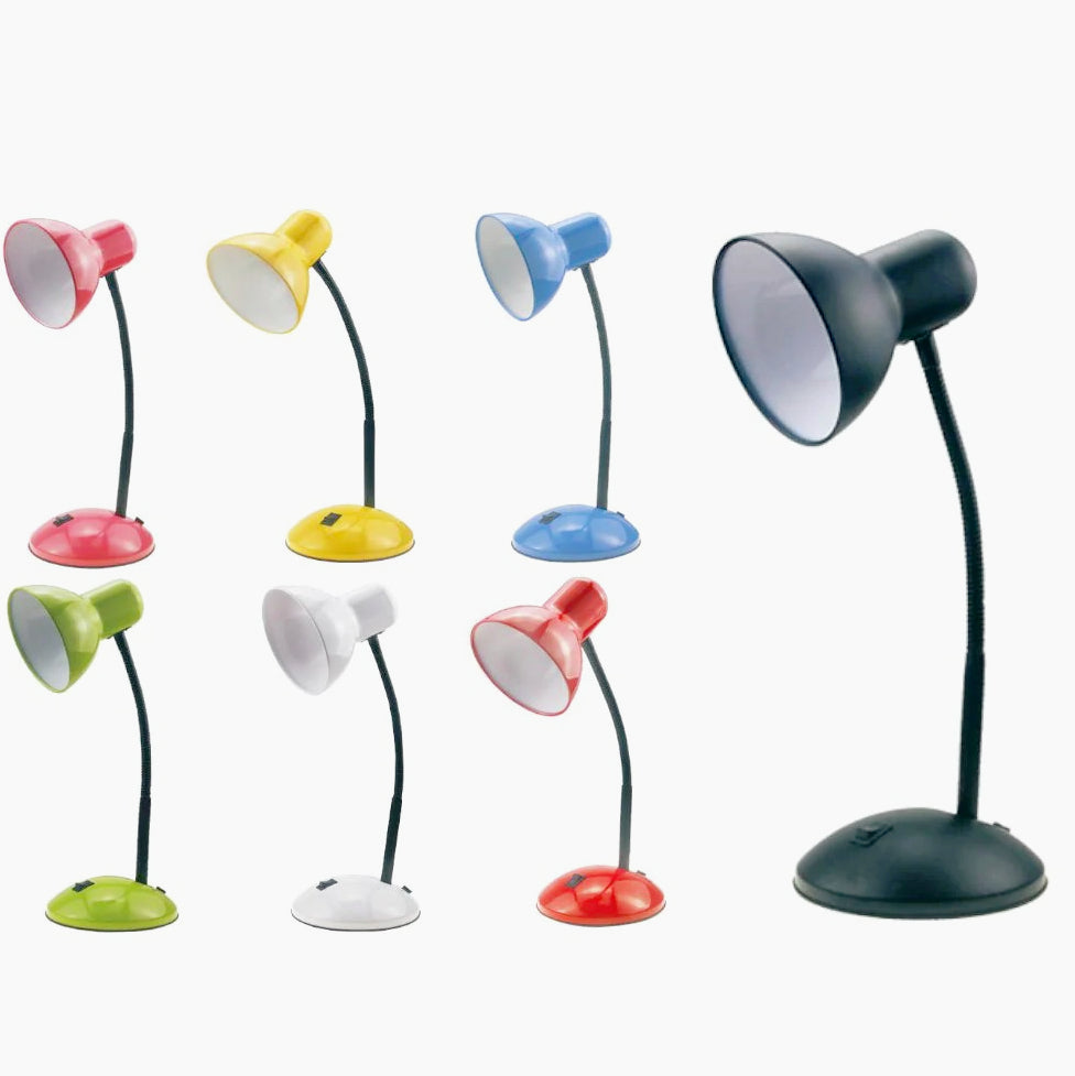 Lampada da scrivania flessibile snodabile – Orientabile, attacco E27, vari colori - ambraled
