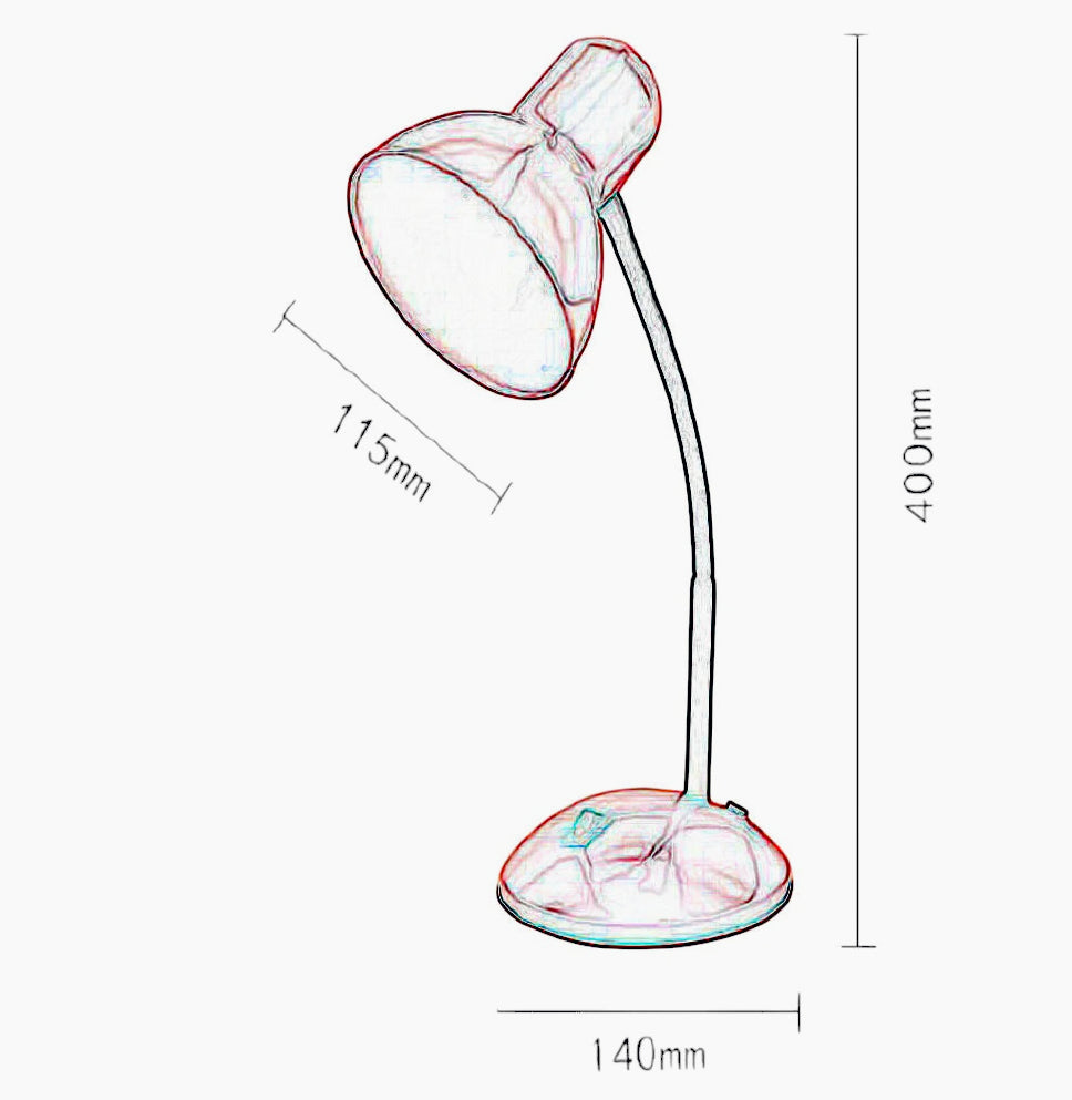 Lampada da scrivania flessibile snodabile – Orientabile, attacco E27, vari colori - ambraled