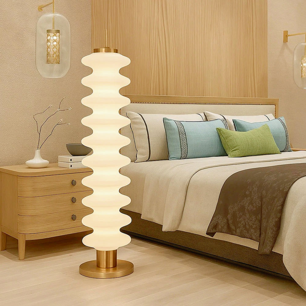 Lampada LED da terra 43W – Decorativa con CCT, telecomando e App - ambraled