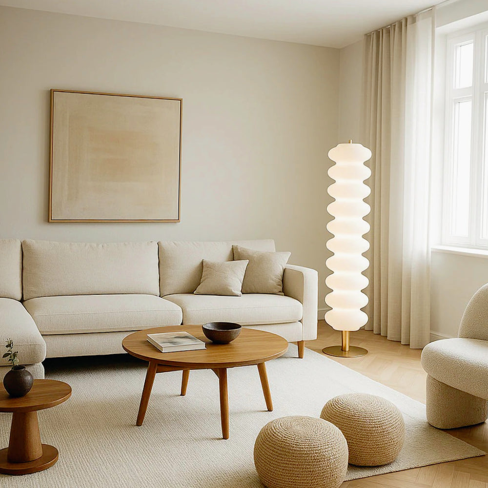 Lampada LED da terra 43W – Decorativa con CCT, telecomando e App - ambraled