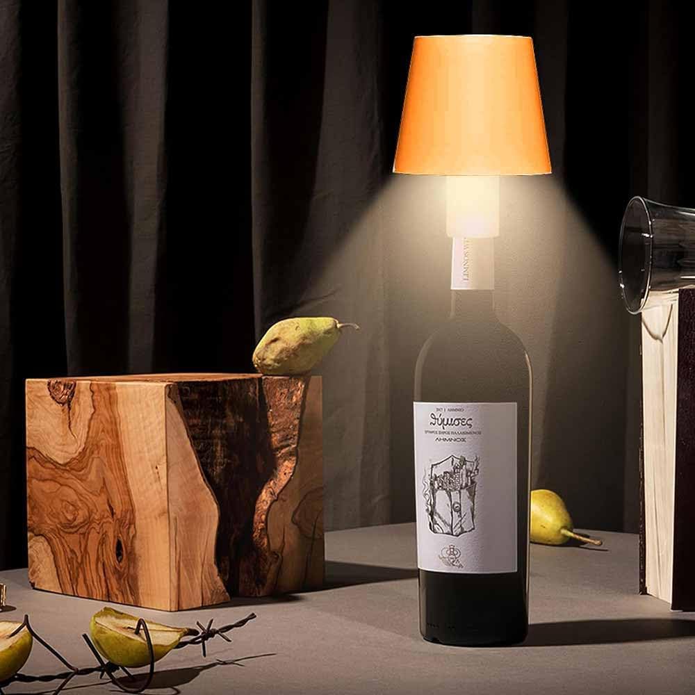 Paralume LED a tappo – lampada touch ricaricabile per bottiglie - ambraled