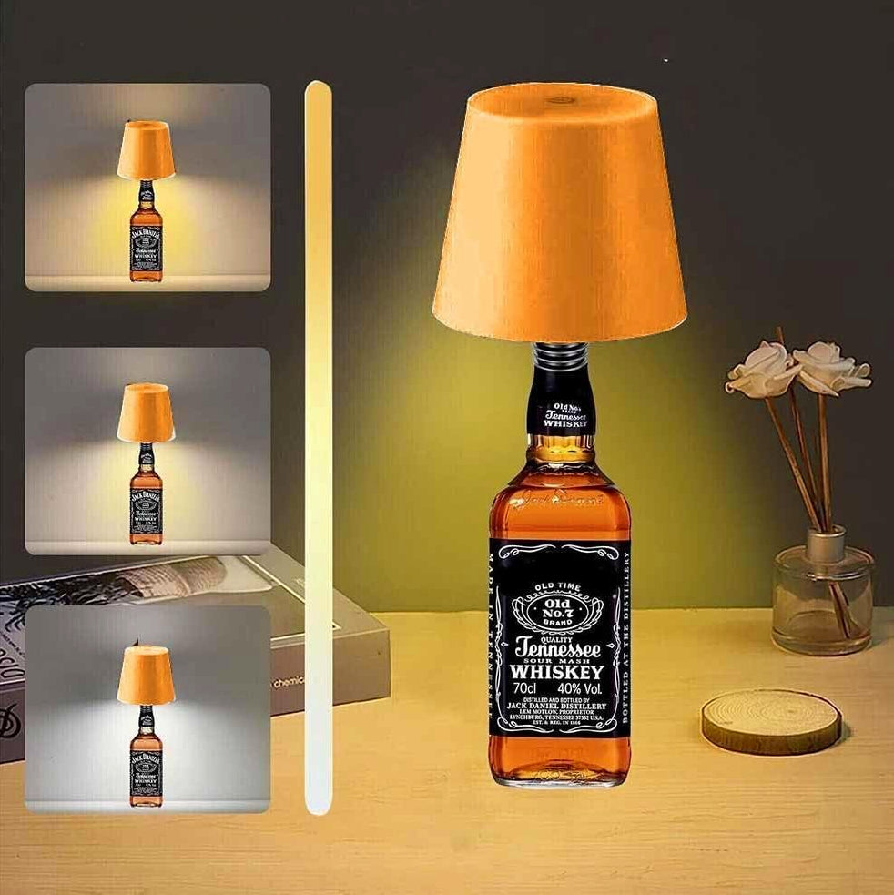 Paralume LED a tappo – lampada touch ricaricabile per bottiglie - ambraled