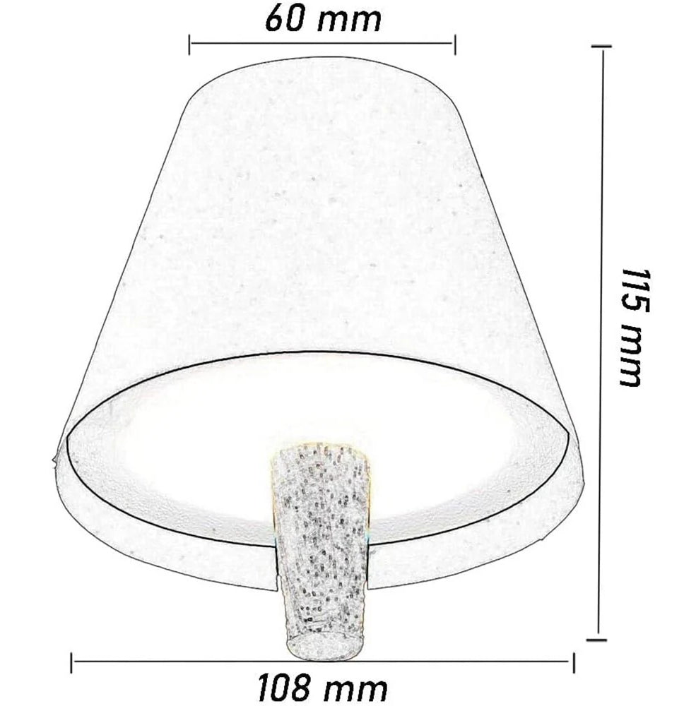 Paralume LED a tappo – lampada touch ricaricabile per bottiglie - ambraled