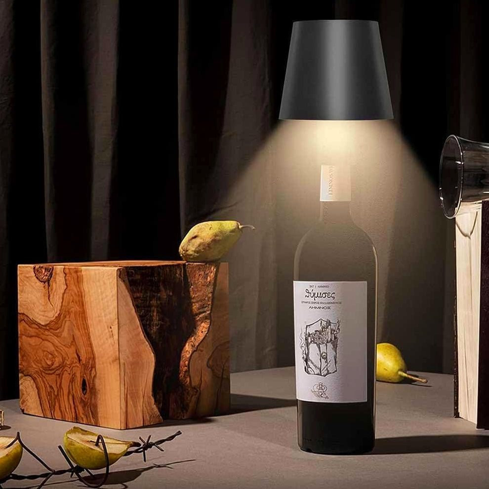 Paralume LED a tappo – lampada touch ricaricabile per bottiglie - ambraled