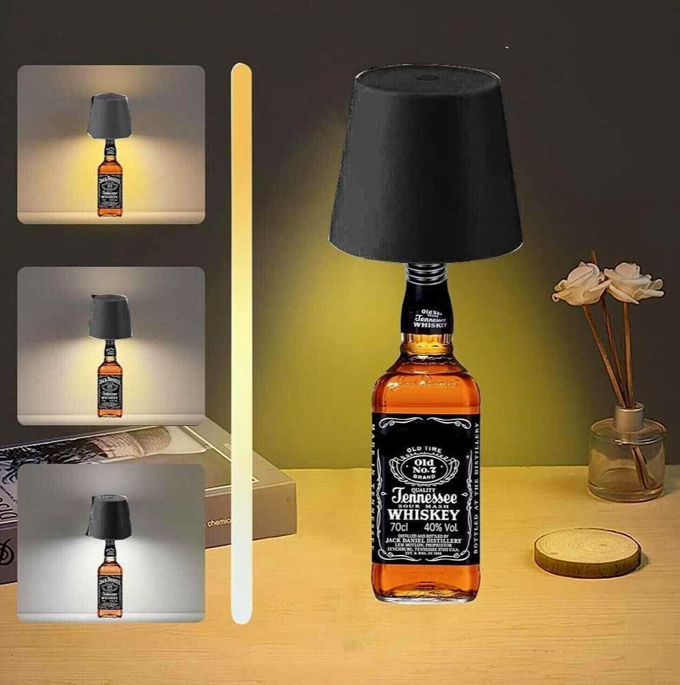 Paralume LED a tappo – lampada touch ricaricabile per bottiglie - ambraled