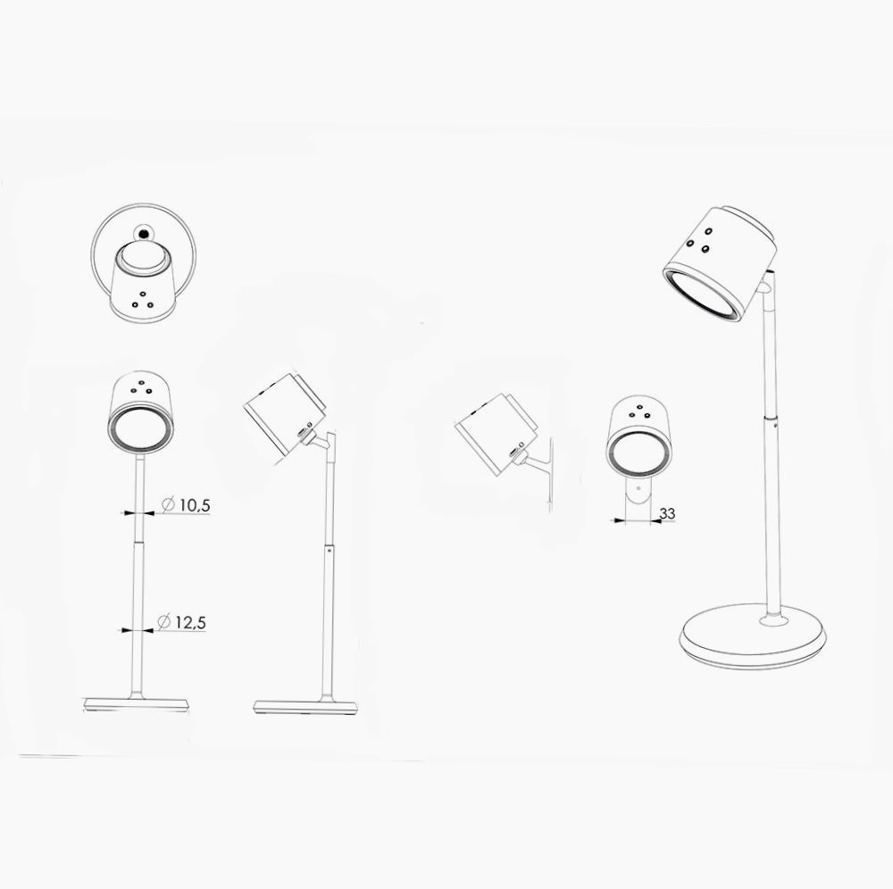 Lampada 2IN1 scrivania & applique a LED – 6W, touch, 2 riflettori, CCT regolabile - ambraled