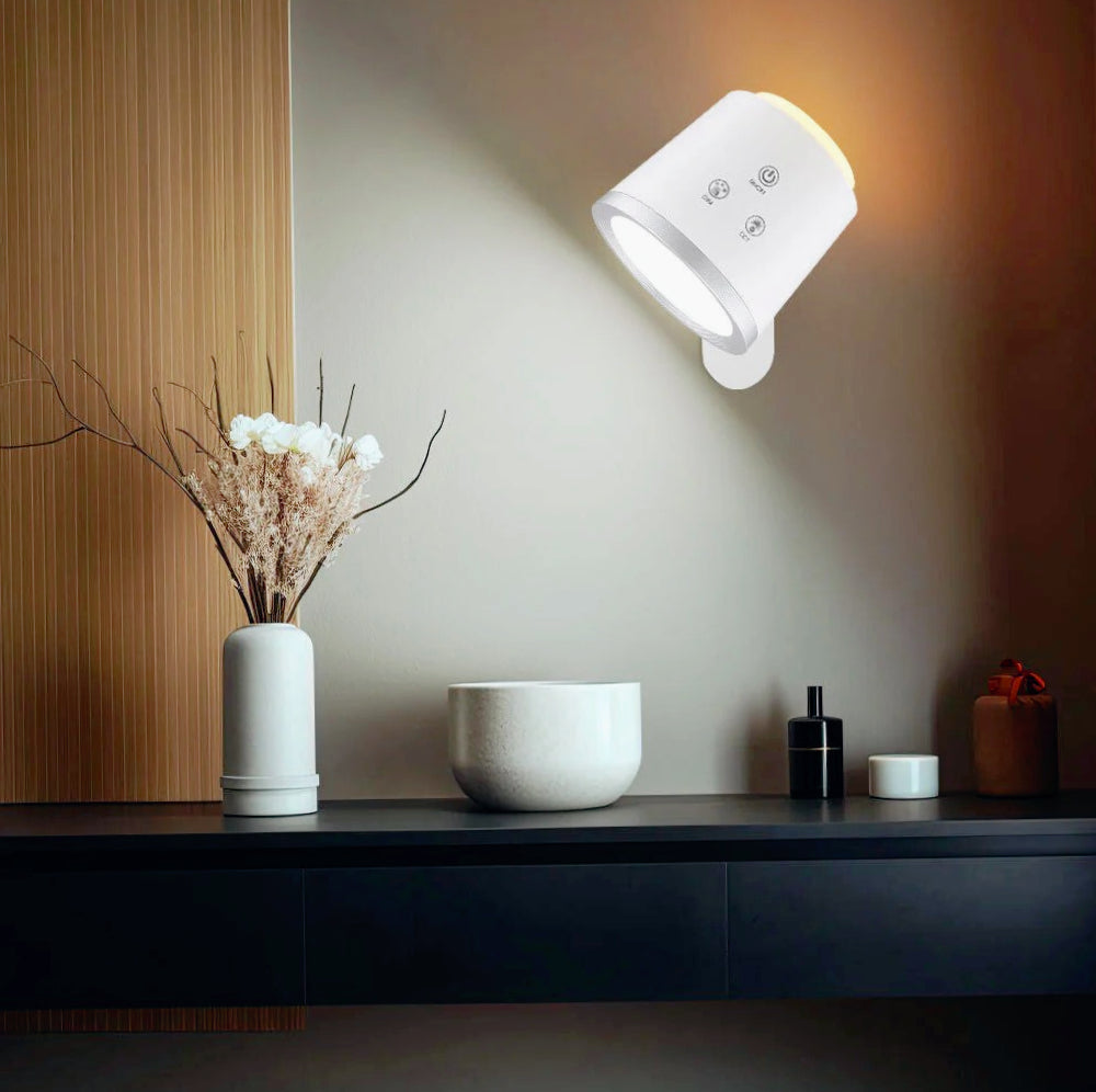Lampada 2IN1 scrivania & applique a LED – 6W, touch, 2 riflettori, CCT regolabile - ambraled