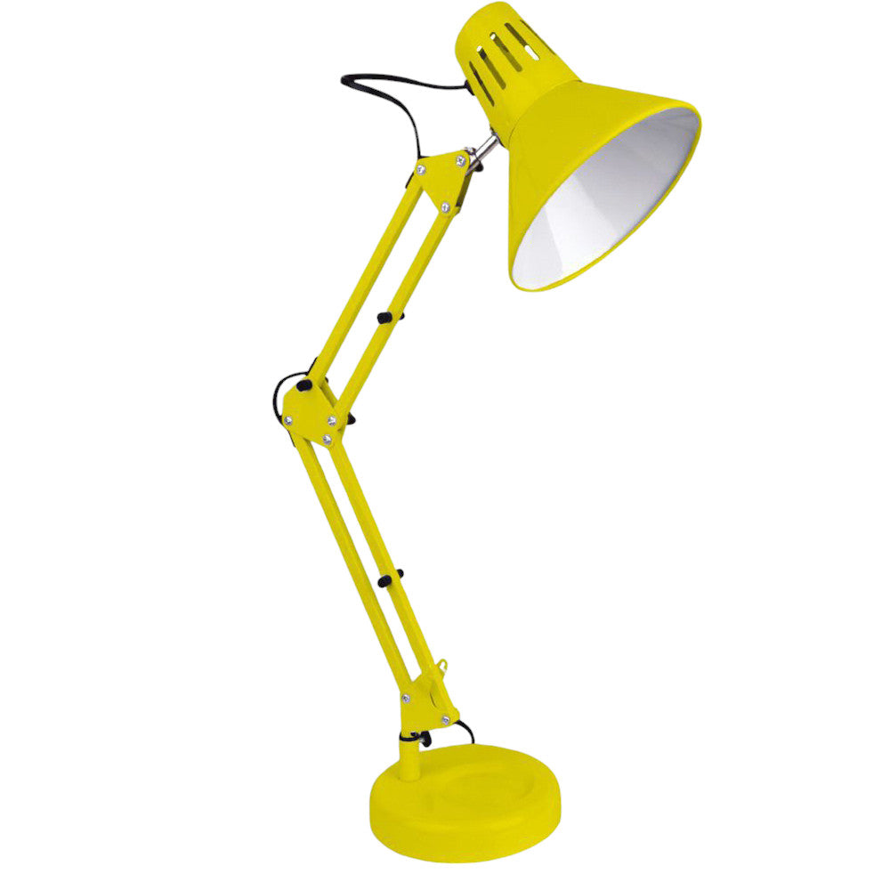 Lampada da scrivania snodabile in metallo – Con morsetto E27, vari colori - ambraled