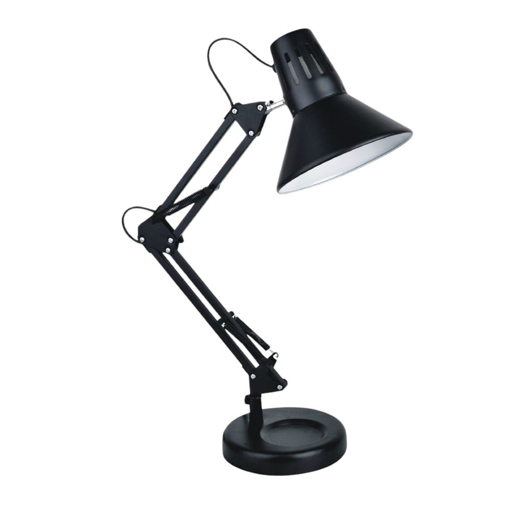 Lampada da scrivania snodabile in metallo – Con morsetto E27, vari colori - ambraled