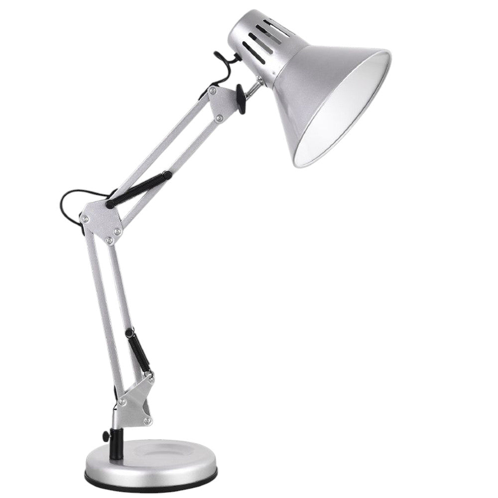 Lampada da scrivania snodabile in metallo – Con morsetto E27, vari colori - ambraled