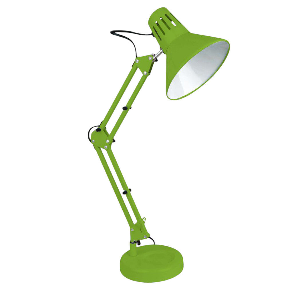 Lampada da scrivania snodabile in metallo – Con morsetto E27, vari colori - ambraled