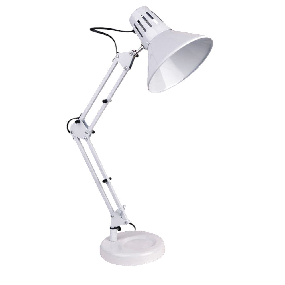 Lampada da scrivania snodabile in metallo – Con morsetto E27, vari colori - ambraled