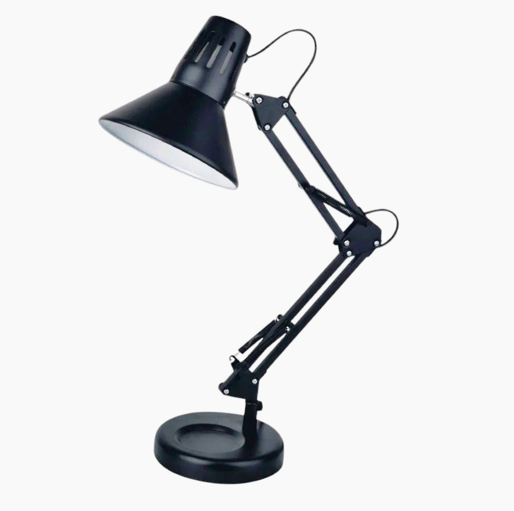 Lampada da scrivania snodabile in metallo – Con morsetto E27, vari colori - ambraled