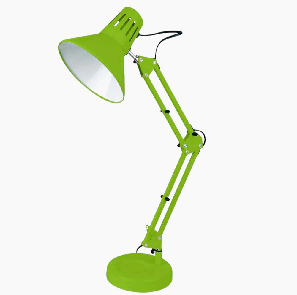 Lampada da scrivania snodabile in metallo – Con morsetto E27, vari colori - ambraled