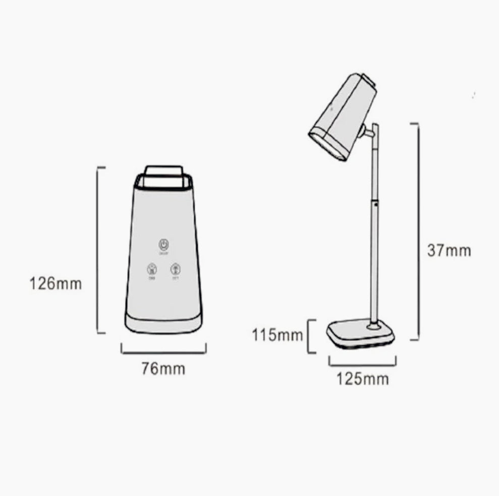 Lampada ricaricabile 2in1 – Da scrivania e applique, 6W, dimmerabile con CCT - ambraled