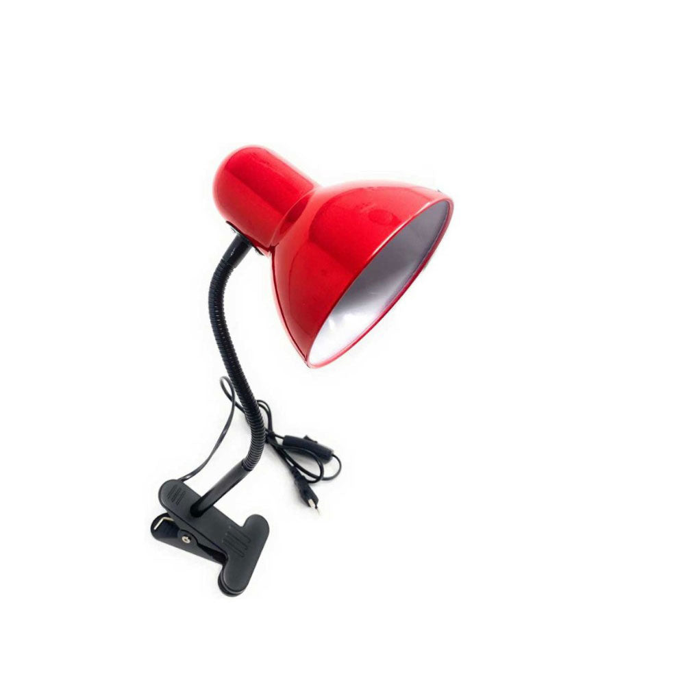 Lampada snodabile da scrivania con pinza flessibile – Attacco E27, disponibile in vari colori - ambraled