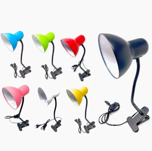 Lampada snodabile da scrivania con pinza flessibile – Attacco E27, disponibile in vari colori - ambraled