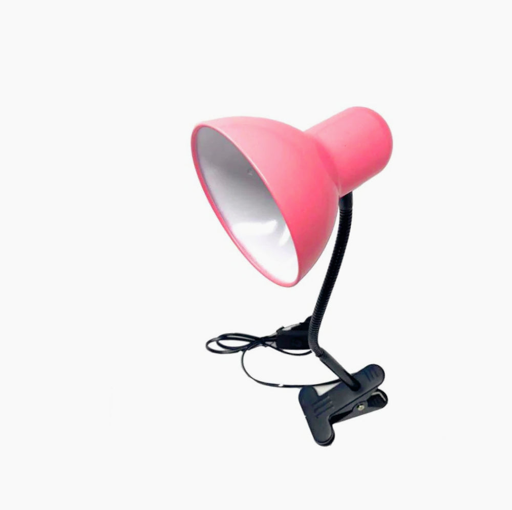 Lampada snodabile da scrivania con pinza flessibile – Attacco E27, disponibile in vari colori - ambraled