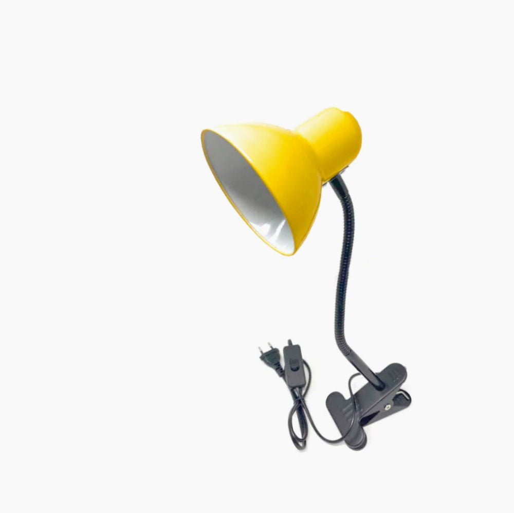Lampada snodabile da scrivania con pinza flessibile – Attacco E27, disponibile in vari colori - ambraled