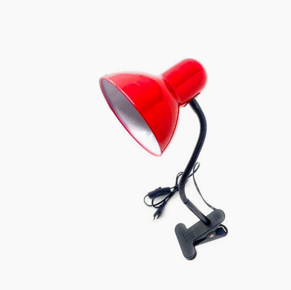 Lampada snodabile da scrivania con pinza flessibile – Attacco E27, disponibile in vari colori - ambraled