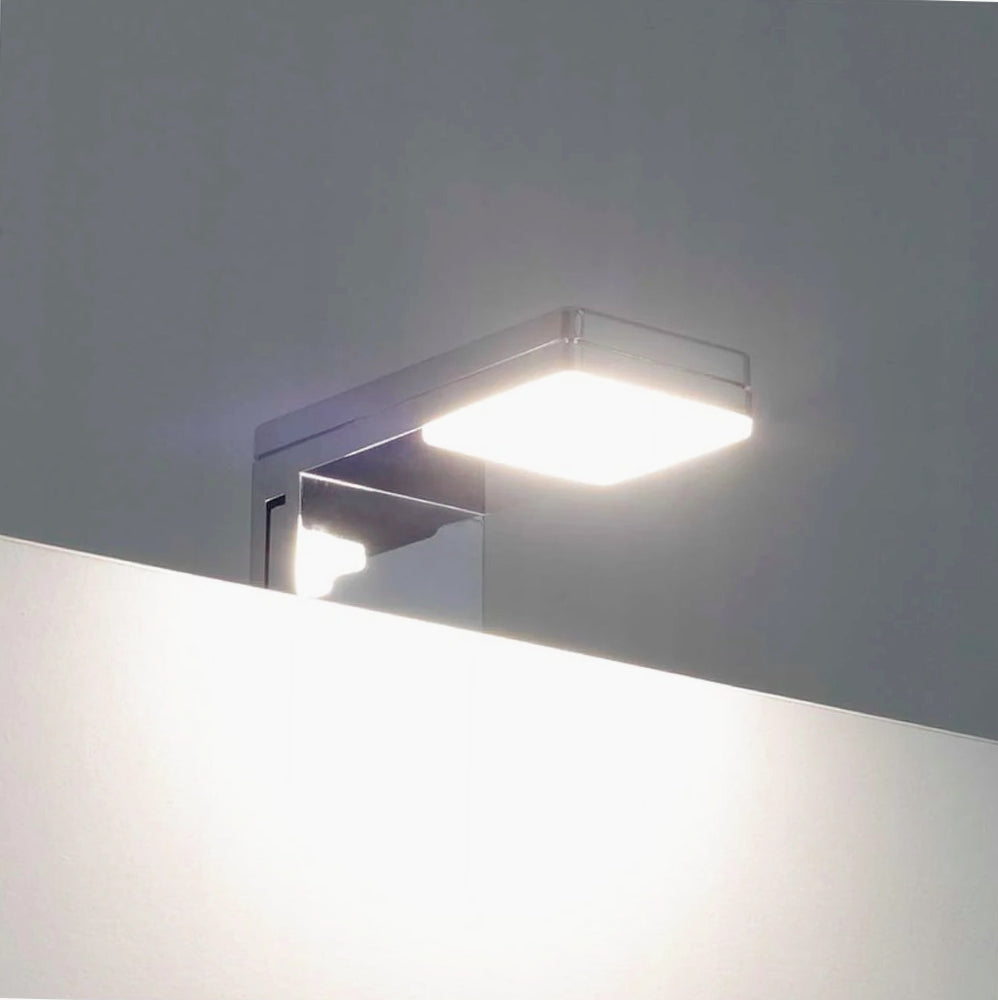 Lampada a LED per specchio da bagno – 3W, luce 4000K, colore nero o silver - ambraled