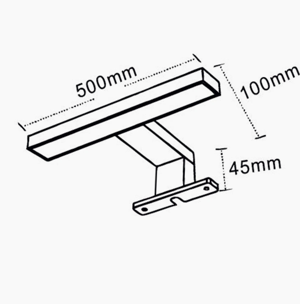 Lampada per specchio da bagno con doppia installazione – 7W, luce 4000K - ambraled