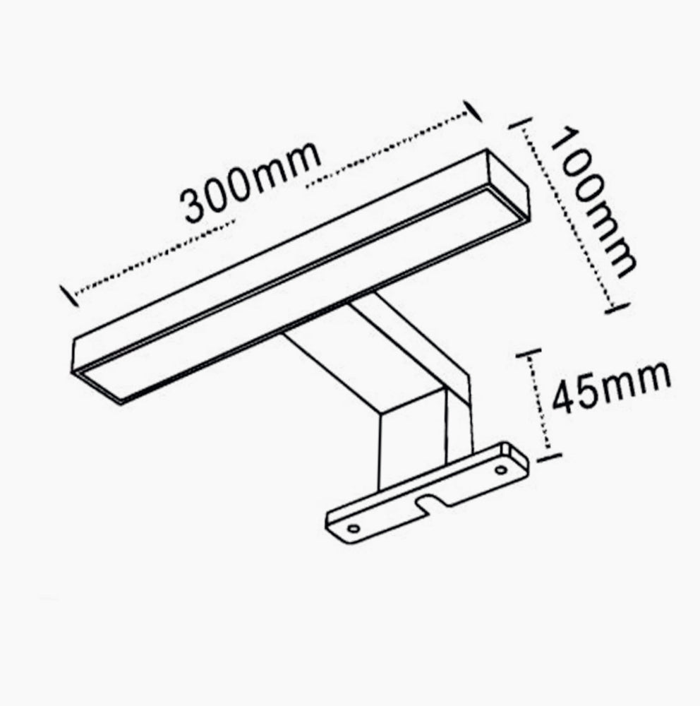 Lampada per specchio da bagno con doppia installazione – 5W, luce 4000K - ambraled
