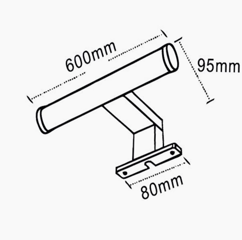 Lampada per specchio da bagno con doppia installazione – 9W, luce 4000K - ambraled