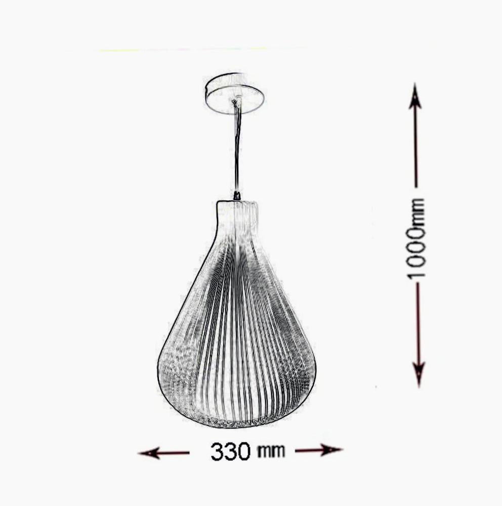 Lampadario a sospensione a goccia – Da soffitto, attacco E27 - ambraled