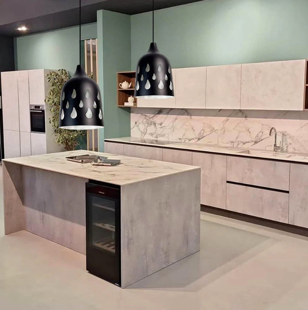Lampadario da soffitto a sospensione – Traforato a goccia, attacco E27 - ambraled