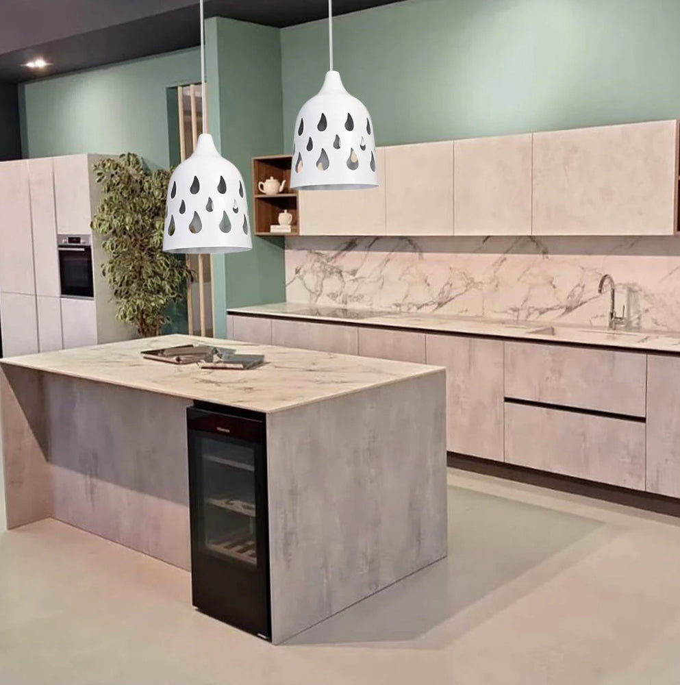 Lampadario da soffitto a sospensione – Traforato a goccia, attacco E27 - ambraled