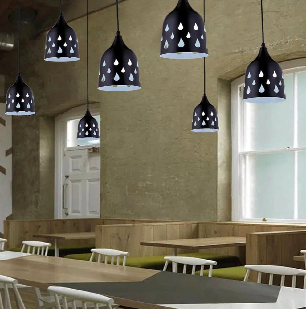 Lampadario da soffitto a sospensione – Traforato a goccia, attacco E27 - ambraled