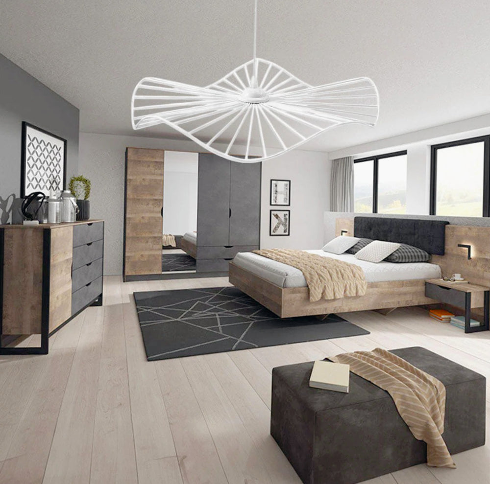 Lampadario da soffitto pendente – Sospensione rotonda traforata, attacco E27 - ambraled