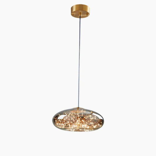 Lampadario a LED in vetro – 10W, a cupola, effetto cielo stellato - ambraled