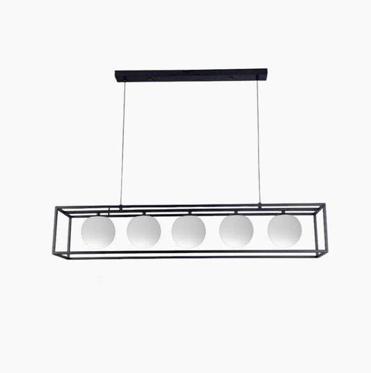 Lampadario a sospensione contemporaneo – Colore nero, 5 sfere, attacco G9 - ambraled