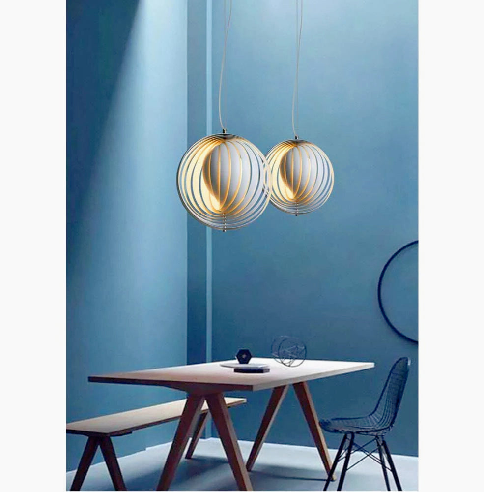 Lampadario a sospensione decorativo 3D in metallo – Attacco E27 - ambraled