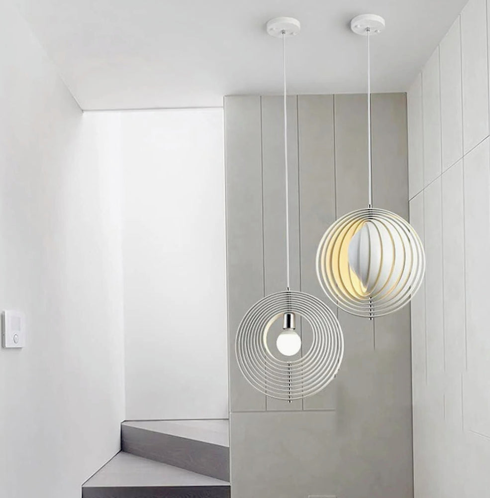 Lampadario a sospensione decorativo 3D in metallo – Attacco E27 - ambraled